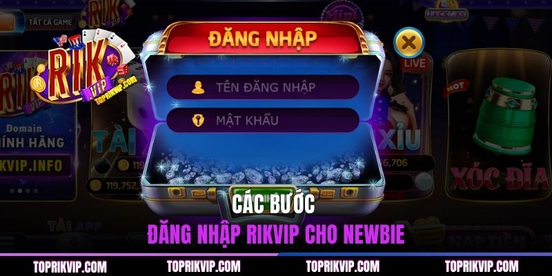 Các bước đăng nhập RIKVIP cho newbie