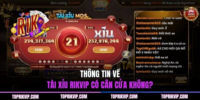 Tài Xỉu RIKVIP Có Cân Cửa Không? Cách Chơi Cho Người Mới 1 Thông tin về Tài Xỉu RIKVIP có cân cửa không?
